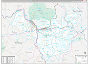 Huntington-Ashland Wall Map Premium Style